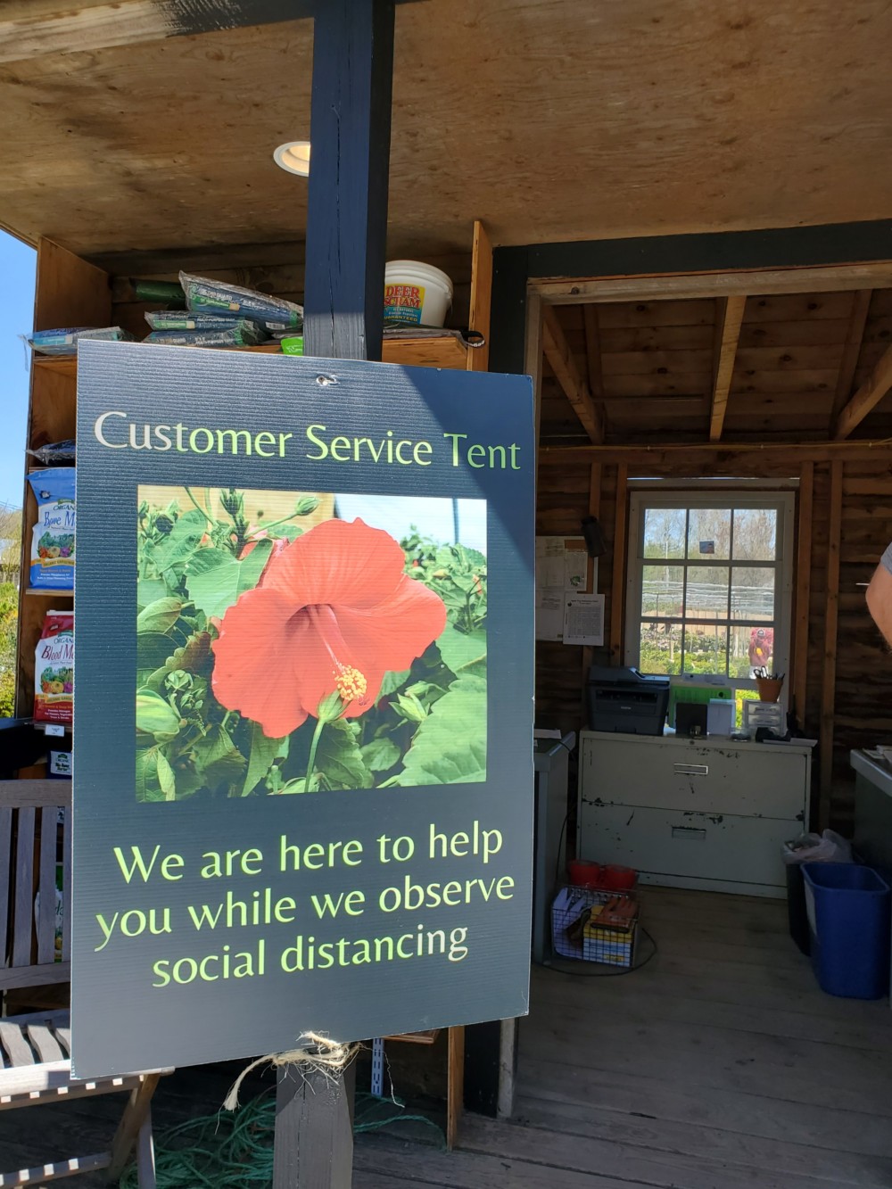  Weston Nurseries in Massachusetts Customer service tent