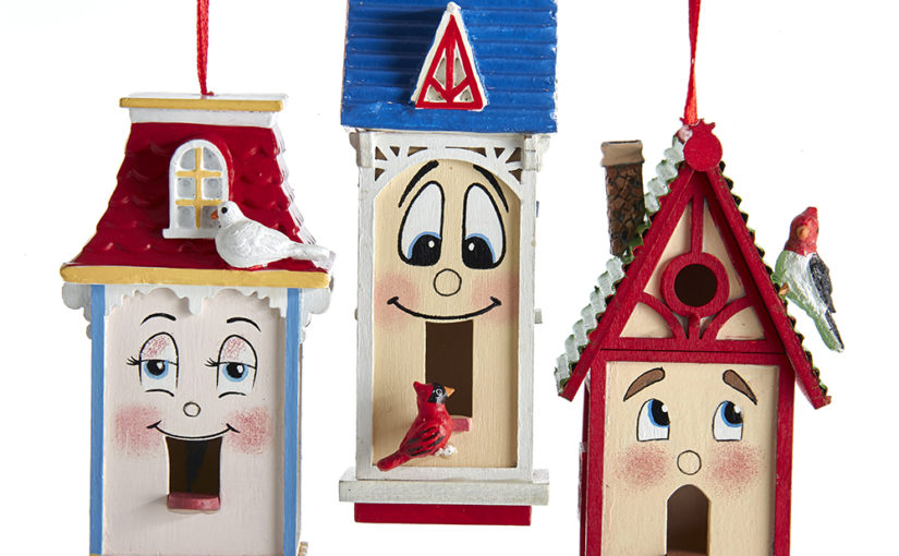 Kurt Adler birdhouse ornaments