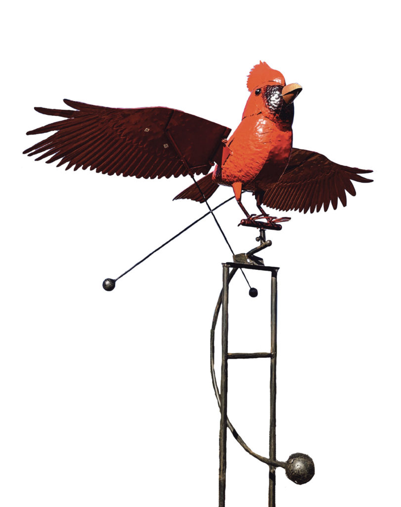 Esschert Designs rocking birds Cardinal Rocker