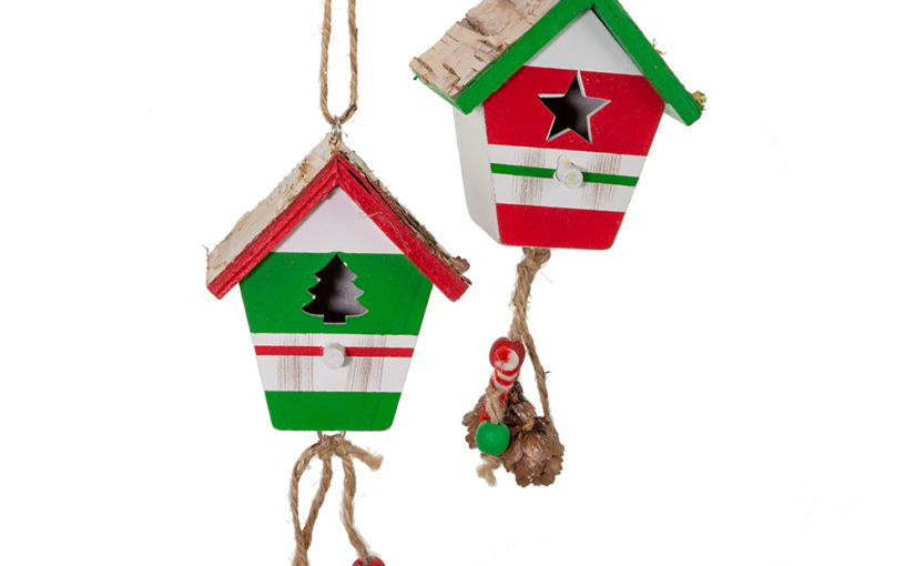 KURT ADLER Birdhouse Ornaments