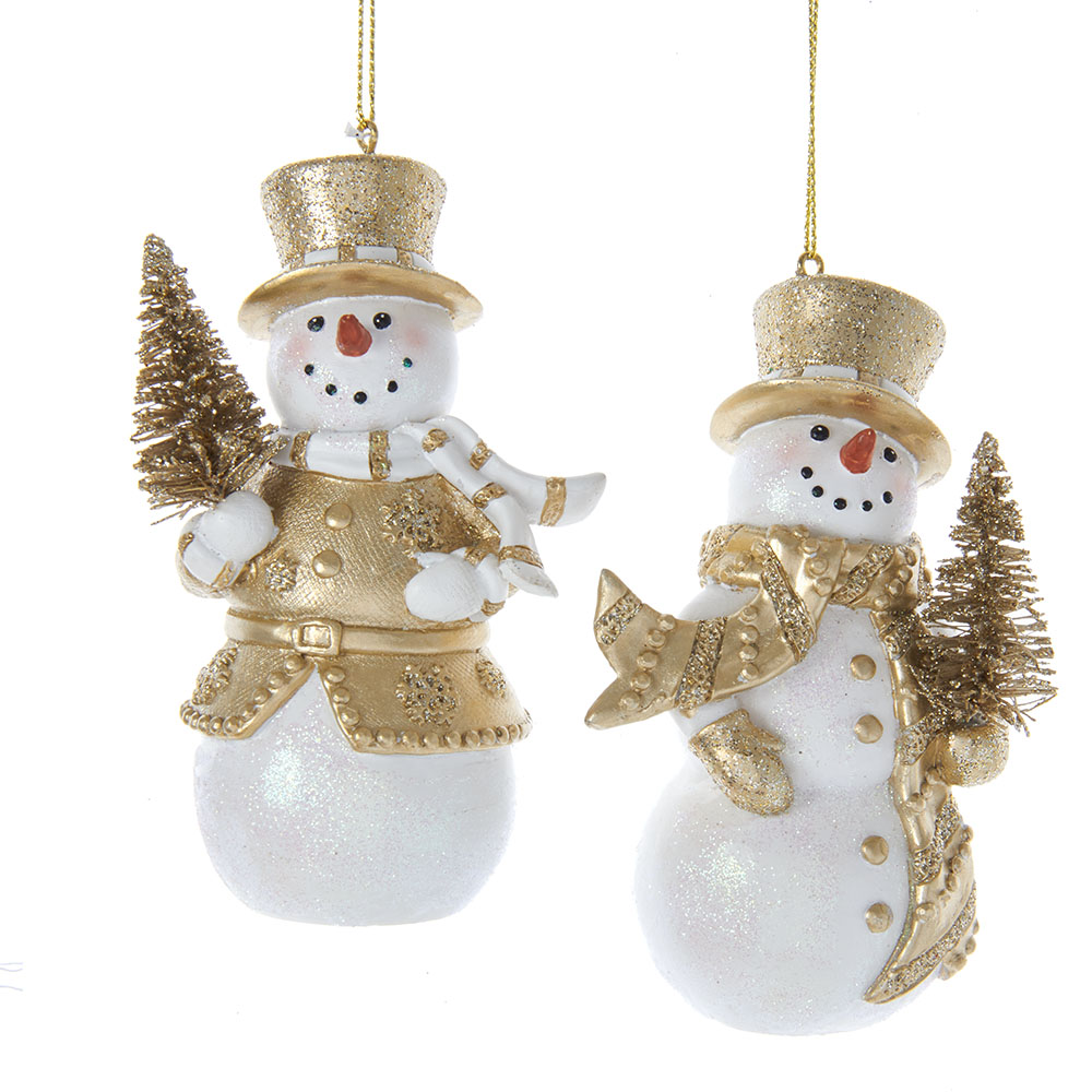 Kurt S Adler Snowman with Tree Ornaments