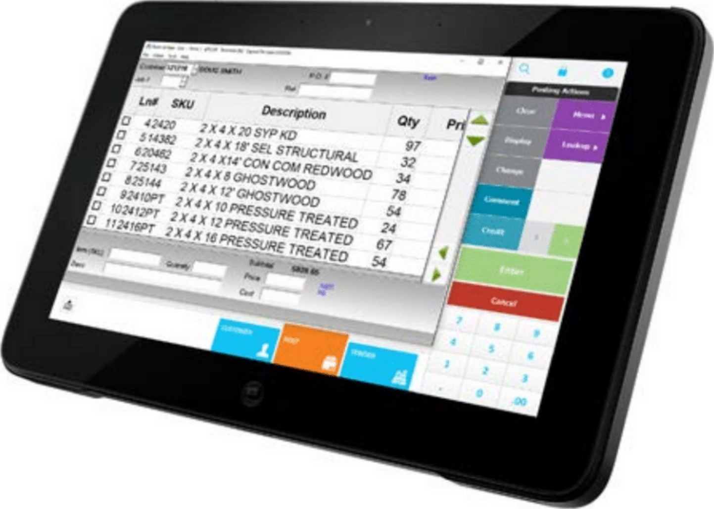 Epicor Software Eagle tablet screenshot