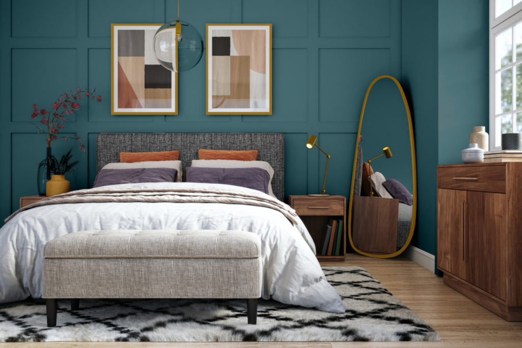 Glidden and PPG paint brands by PPG chose Vining Ivy – an on-trend teal – for their joint 2023 Color of the Year selection