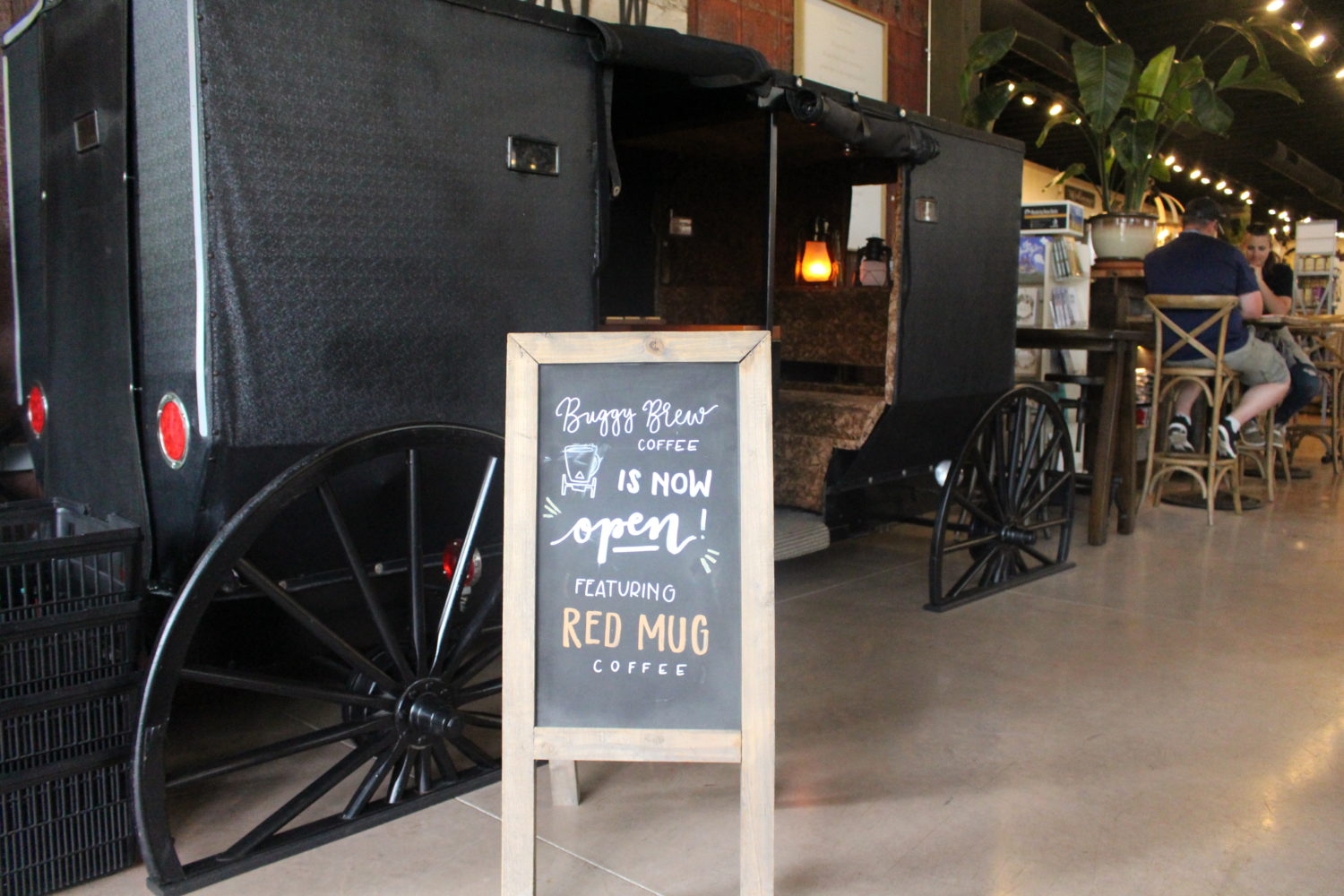 A popular photo spot, the Sheiyah Market buggy indicates that the Buggy Brew coffee shop is open for business.