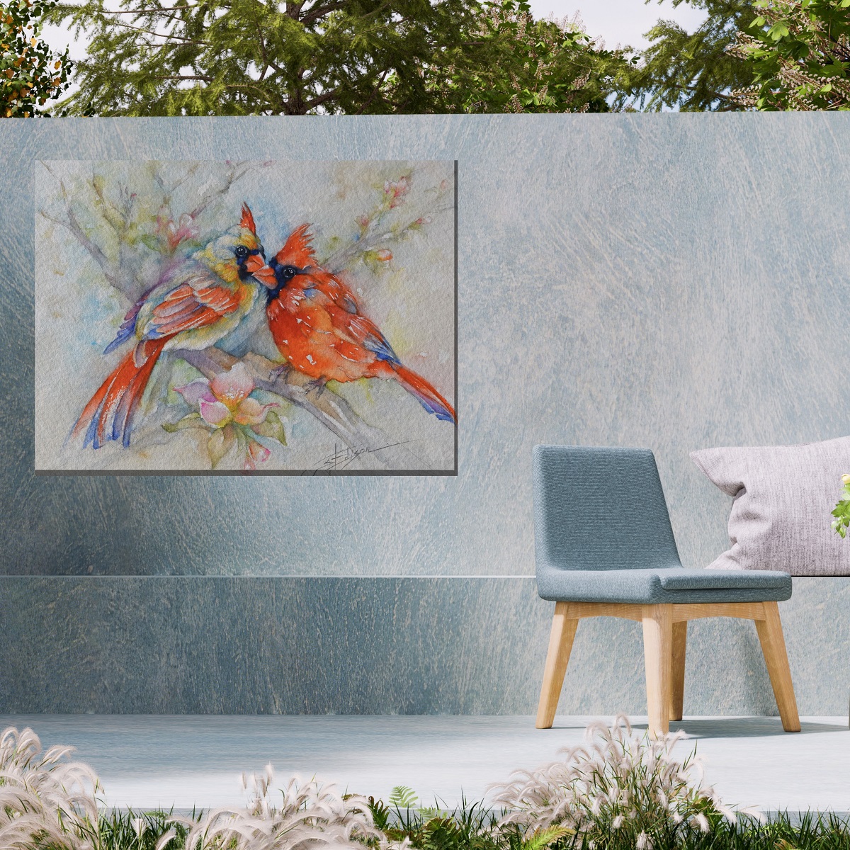 West of the Wind OU-85046-CARDINAL-COURTSHIP-Lifestyle-Product-Ad