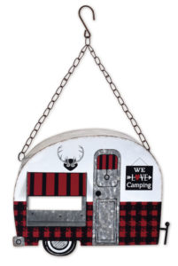 Sunset Vista Designs Buffalo Plaid Camper Bird Feeder