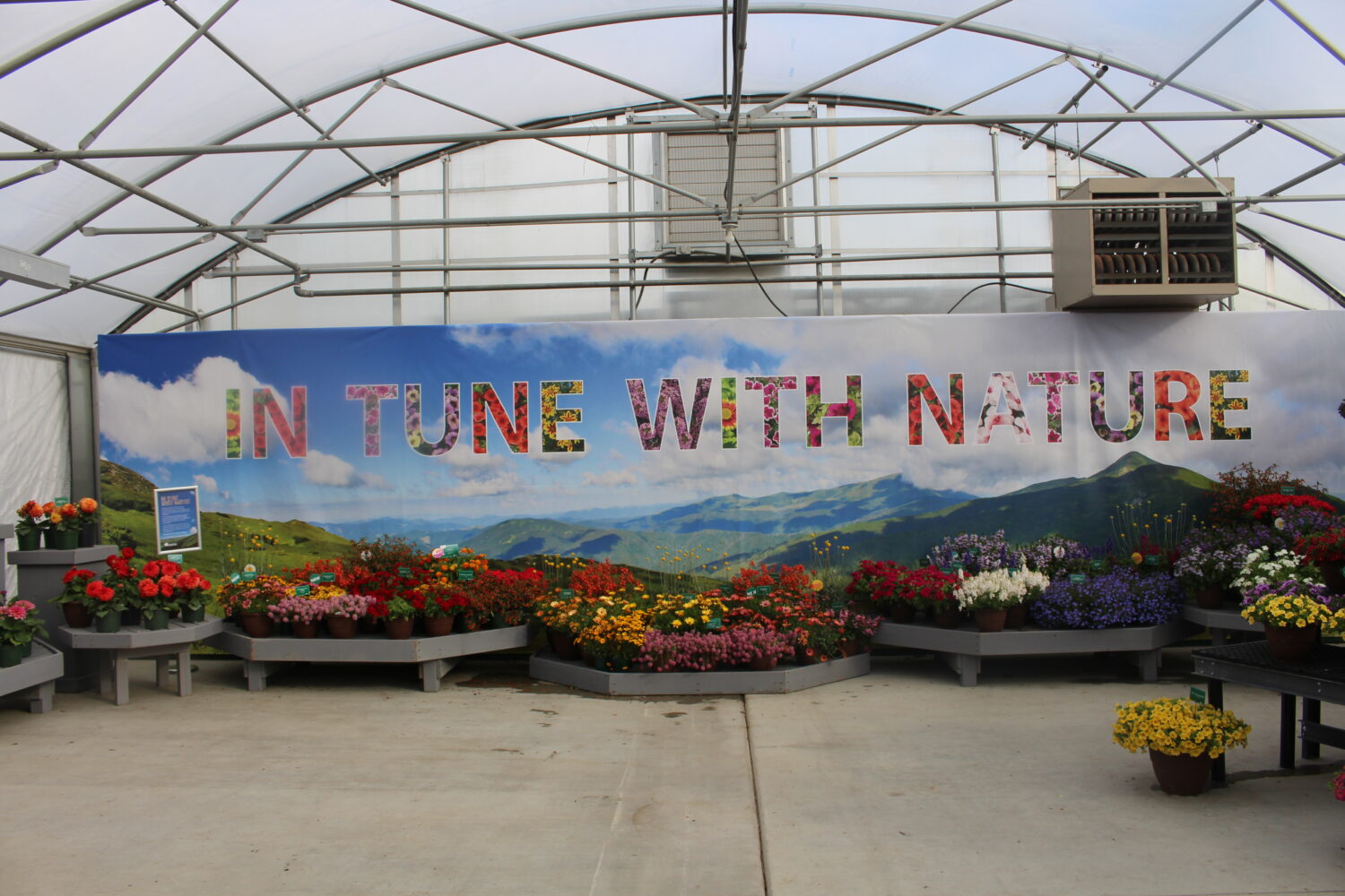 Danziger displays its commitment to nature with a wall-length banner.