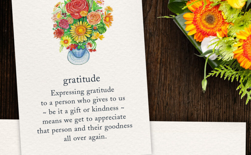 Cardthartic greeting card 1346-Gratitude-Flat-Lay-with-Flowers