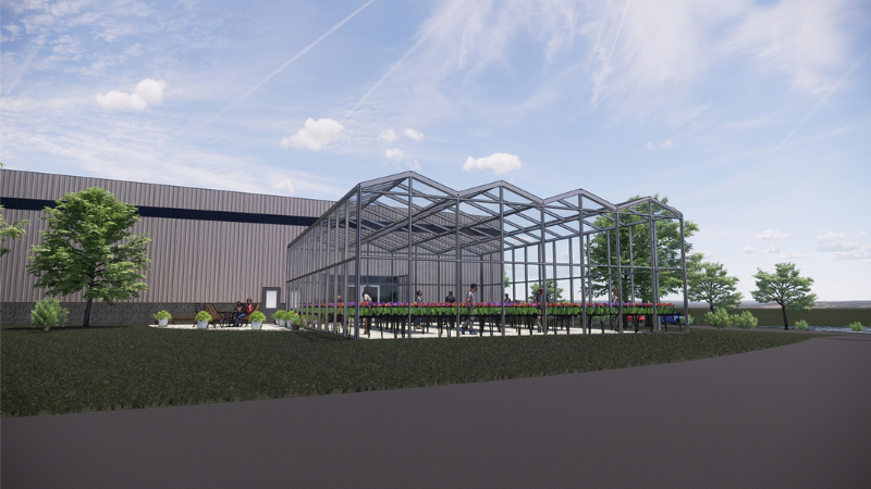 Dramm research greenhouse rendering