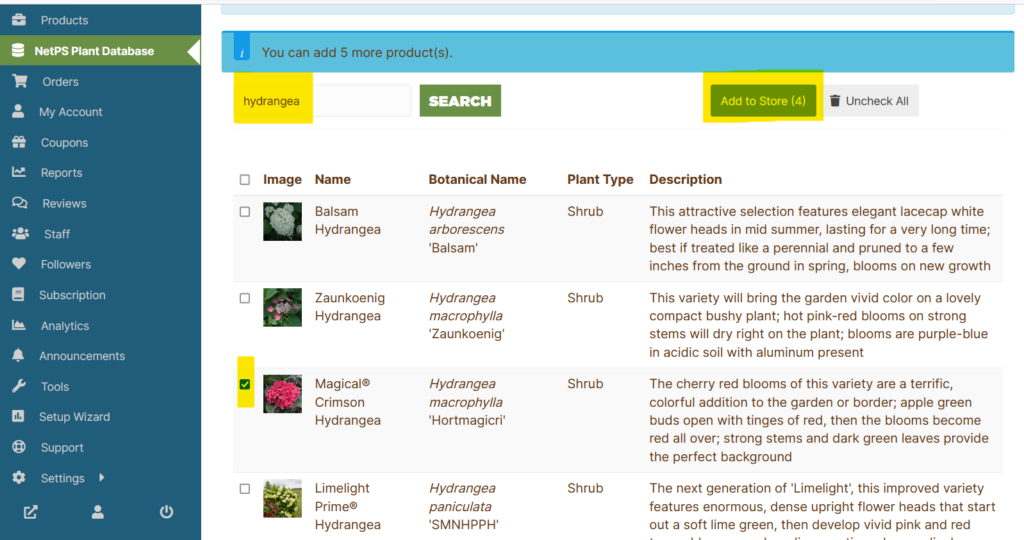 Ship My Plants Plant-Database