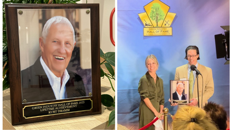 Kurt Dramm's induction into the Green Industry Hall of Fame.