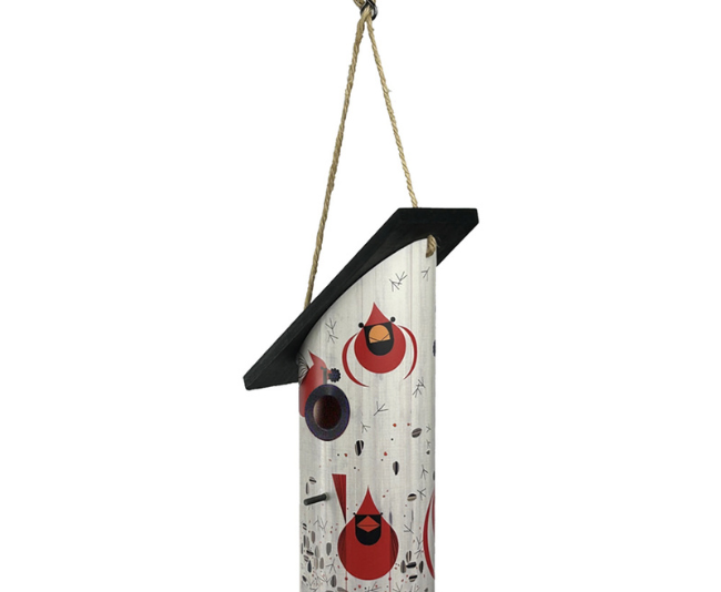 Cardinal Theme Birdhouse licensed by Charley Harper_Red Carpet Studios