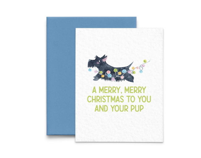 Merry Christmas to You and Your Pup Card_Lucky Dog Design