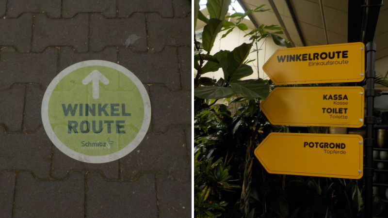 “The Winkelroute,” used by many garden centers in Amsterdam, is the main avenue through which the retailers want to direct customers to go in order to see the entire store. All photos courtesy of Bridget Behe.