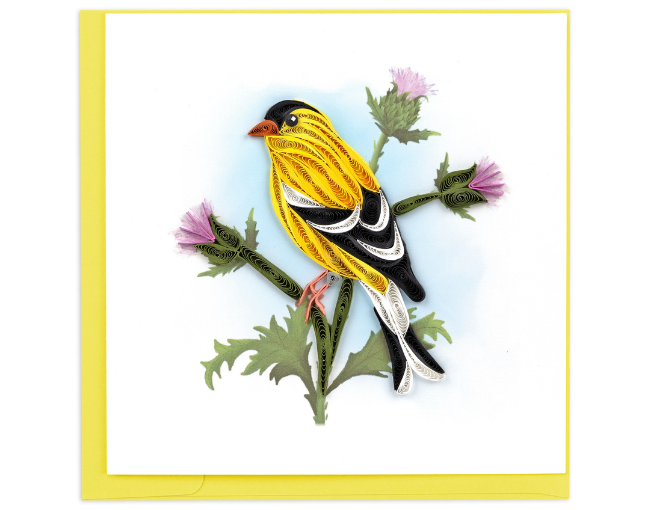 Goldfinch Greeting Card_Quilling Card