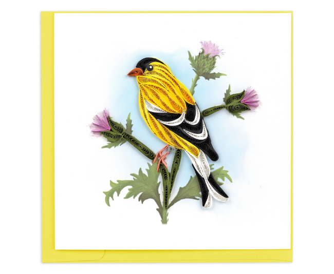 Goldfinch Greeting Card_Quilling Card