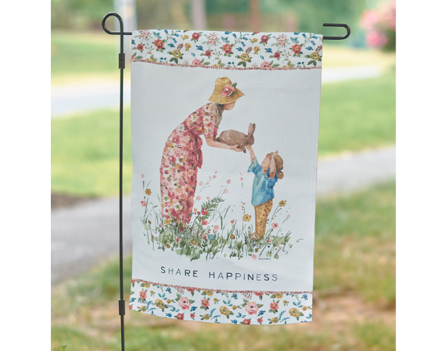 Share Happiness Garden Flag_Primitives by Kathy