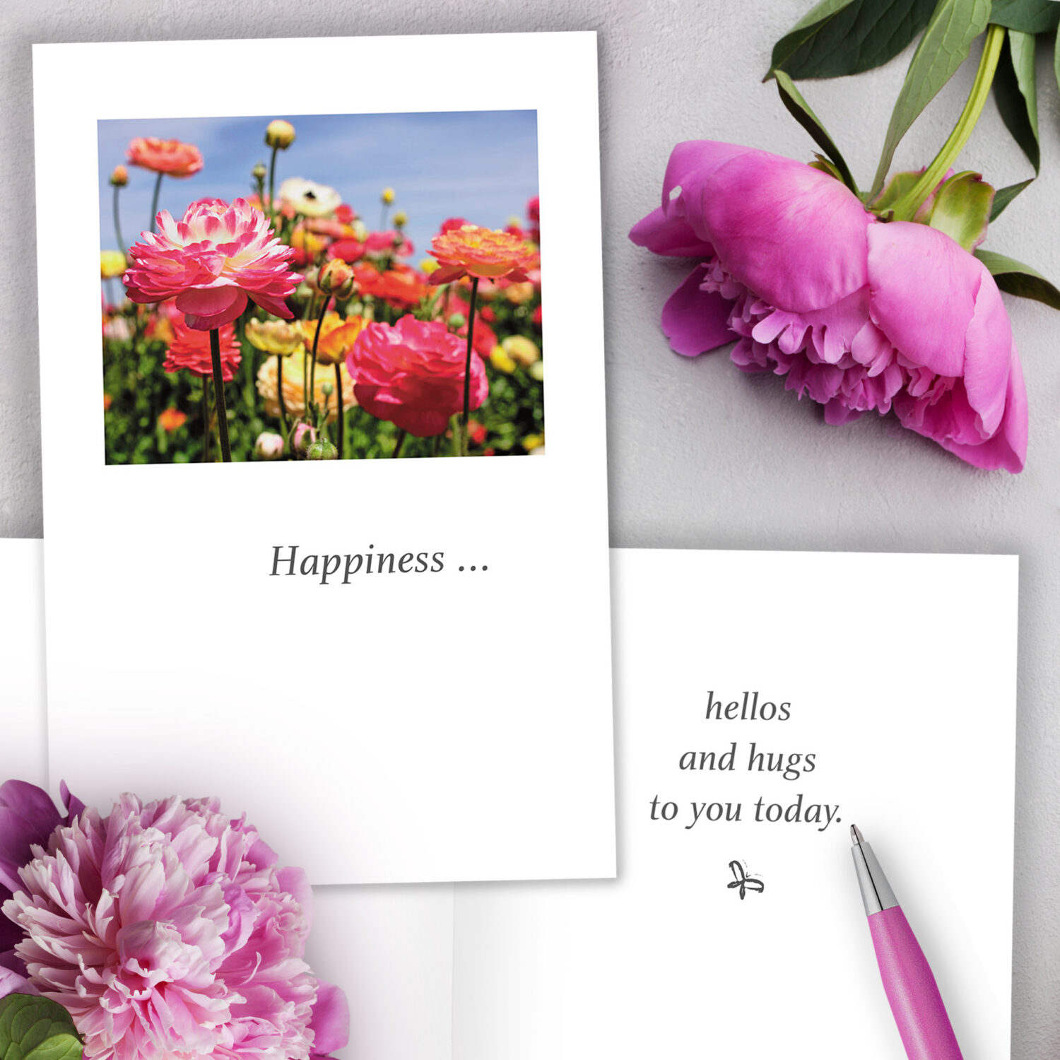 Field of Flowers Card Happiness is … a big sales boost from carrying a line of cards customers love. Cardthartic offers 700 proven designs. Shown: Item #94048.