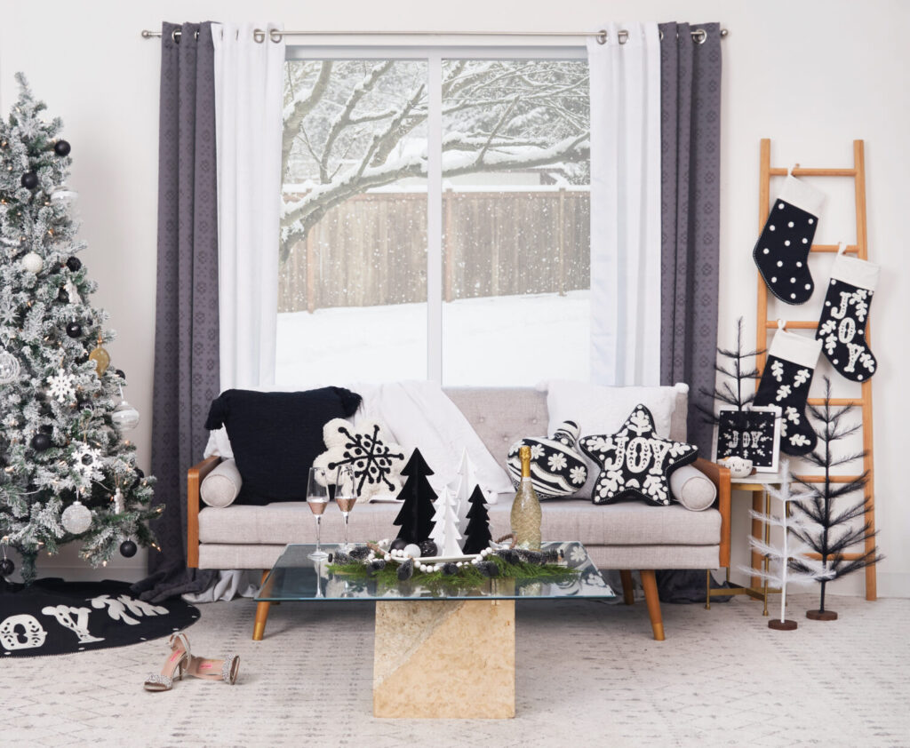 carol & frank is meeting the modern glam demands with C&F’s black-and-white Christmas collection. Photo courtesy of C&F.