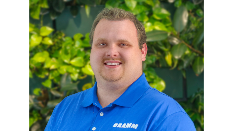 Dramm Corp. recently announced the promotion of Devon Vanzalen to regional aales associate for the Niagara Region of Ontario, Canada.