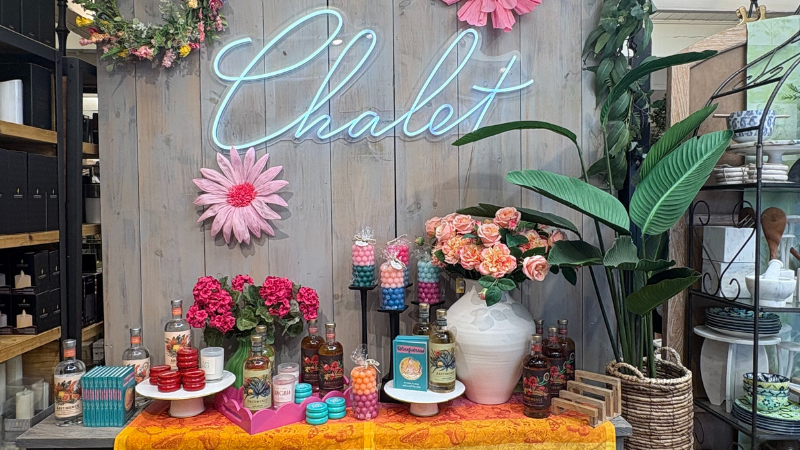 Stepping inside Chalet Home + Garden, customers were greeted with a display celebrating summer.