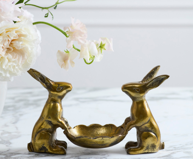 Best Bunnies Dish Stand Accent Decor