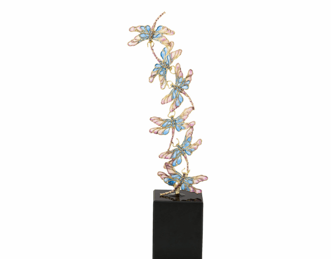 Enamel Dragonfly Sculpture Olivia Riegel
