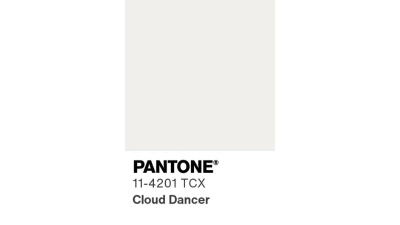 Pantone has introduced PANTONE 11-4201 Cloud Dancer, a billowy white imbued with a feeling of serenity, as the Pantone Color of the Year selection for 2026.