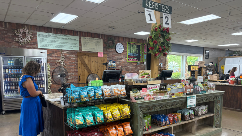 garden retail stock kicker cash register shopping Oakland Nursery