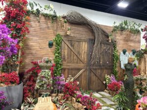 D & A Nursery created a cottage wonderland with plants and props in their booth.
