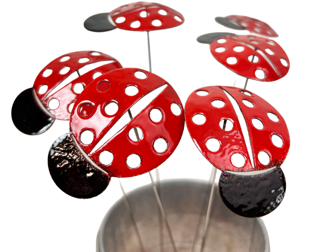 Annabelle Noel Designs_Copper Enamel Garden Art