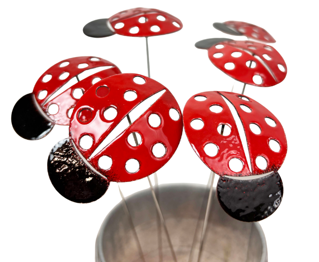 Annabelle Noel Designs_Copper Enamel Garden Art
