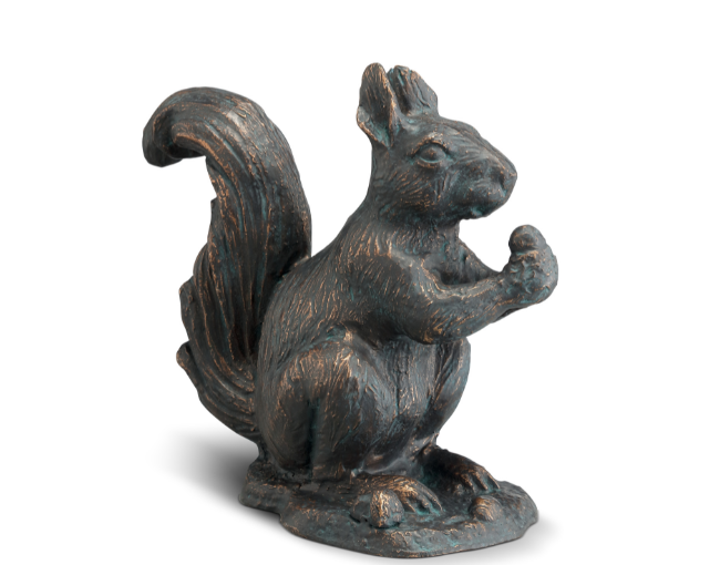 SPI_Sitting Squirrel with Snack Sculpture