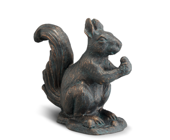 SPI_Sitting Squirrel with Snack Sculpture